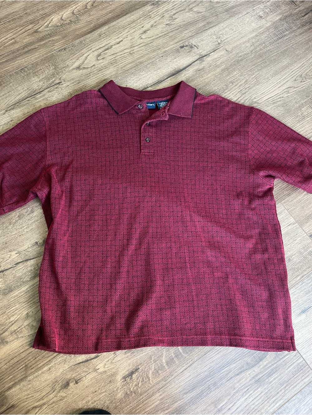 Vintage Puritan Men's Burgundy Polo Shirt